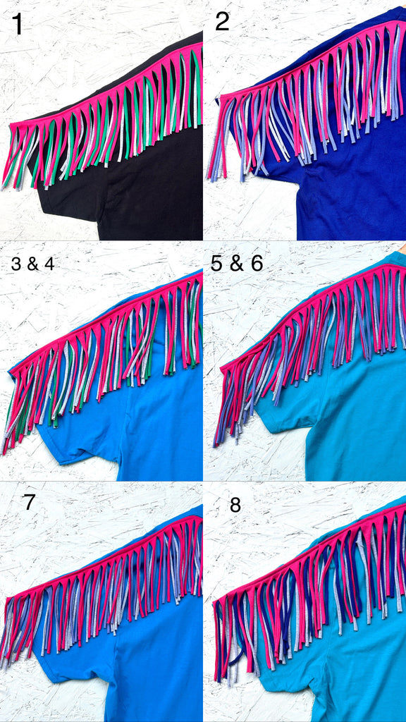 Sample - Fringed Oversized Tees - Sizes M and L