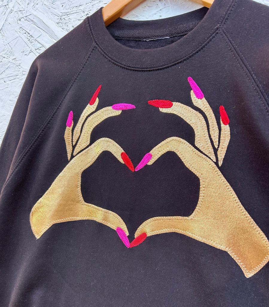 Sample - Size S - Nailed It - Black Unisex fit - Gold, Red and Pink