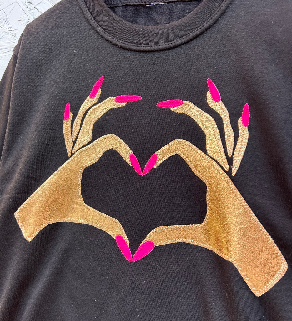 Sample - Size S - Nailed It - Black Unisex fit - Gold with neon pink