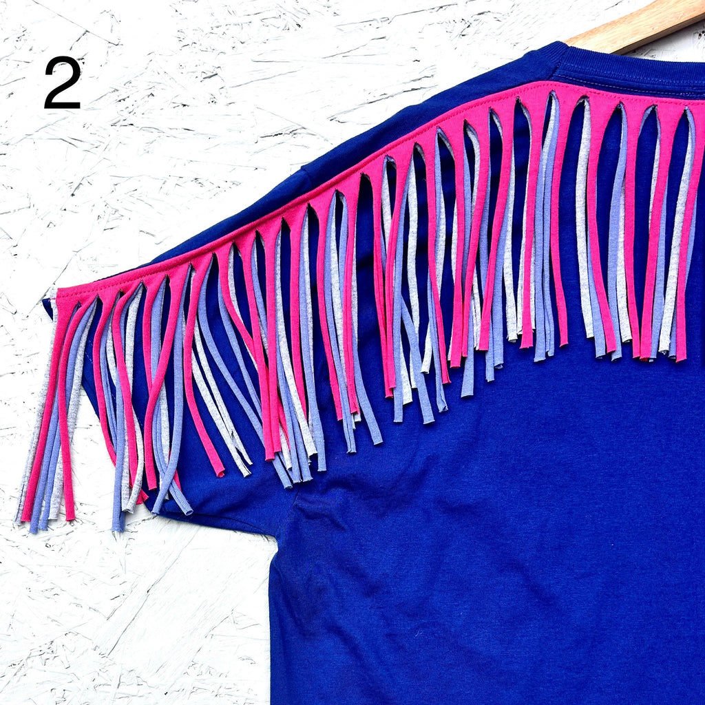 Sample - Fringed Oversized Tees - Sizes M and L
