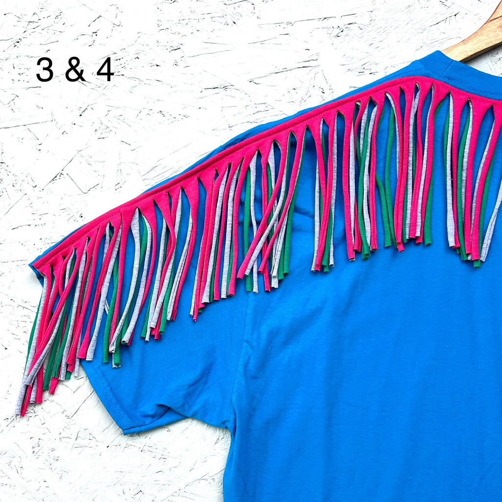 Sample - Fringed Oversized Tees - Sizes M and L